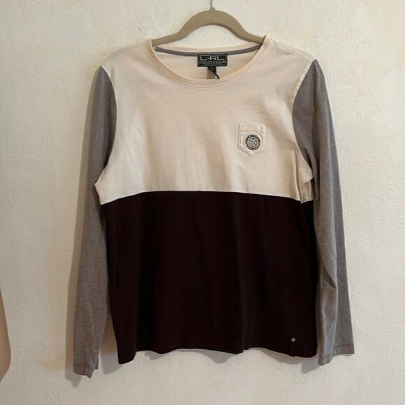 Women’s Ralph Lauren Active Color Block Long Sleeve Cotton T-Shirt Size XL - Picture 1 of 5